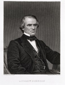 Andrew Johnson, inciso da una fotografia di Thomas Phillibrown
